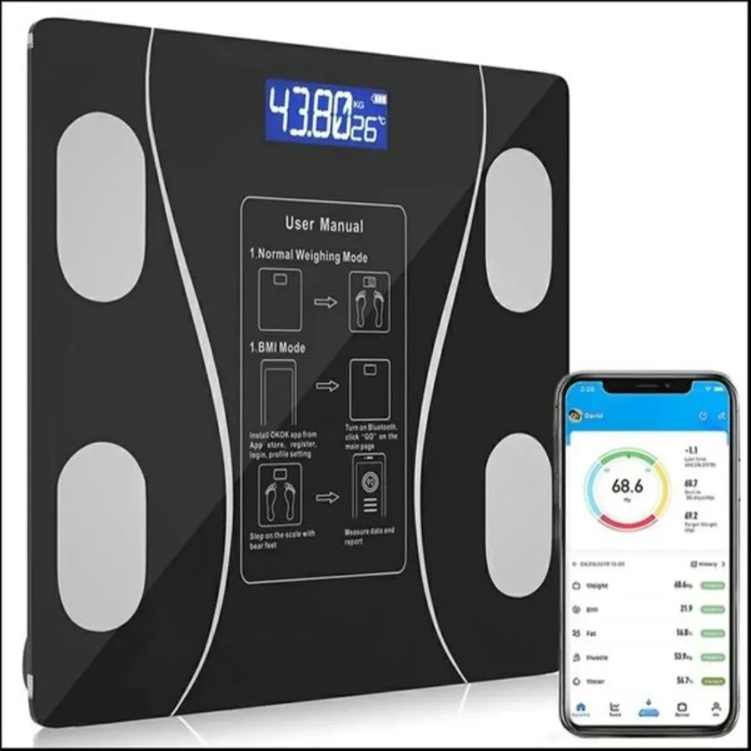 Bascula Inteligente ⚖️ Con conexión a Smartphone Por Bluetooth ⚖️ Mide Tu Progeso 💪