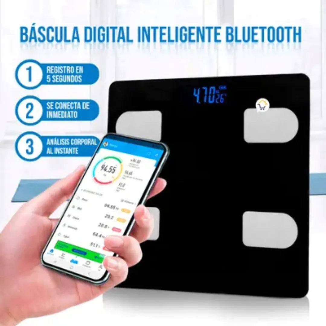 Bascula Inteligente ⚖️ Con conexión a Smartphone Por Bluetooth ⚖️ Mide Tu Progeso 💪