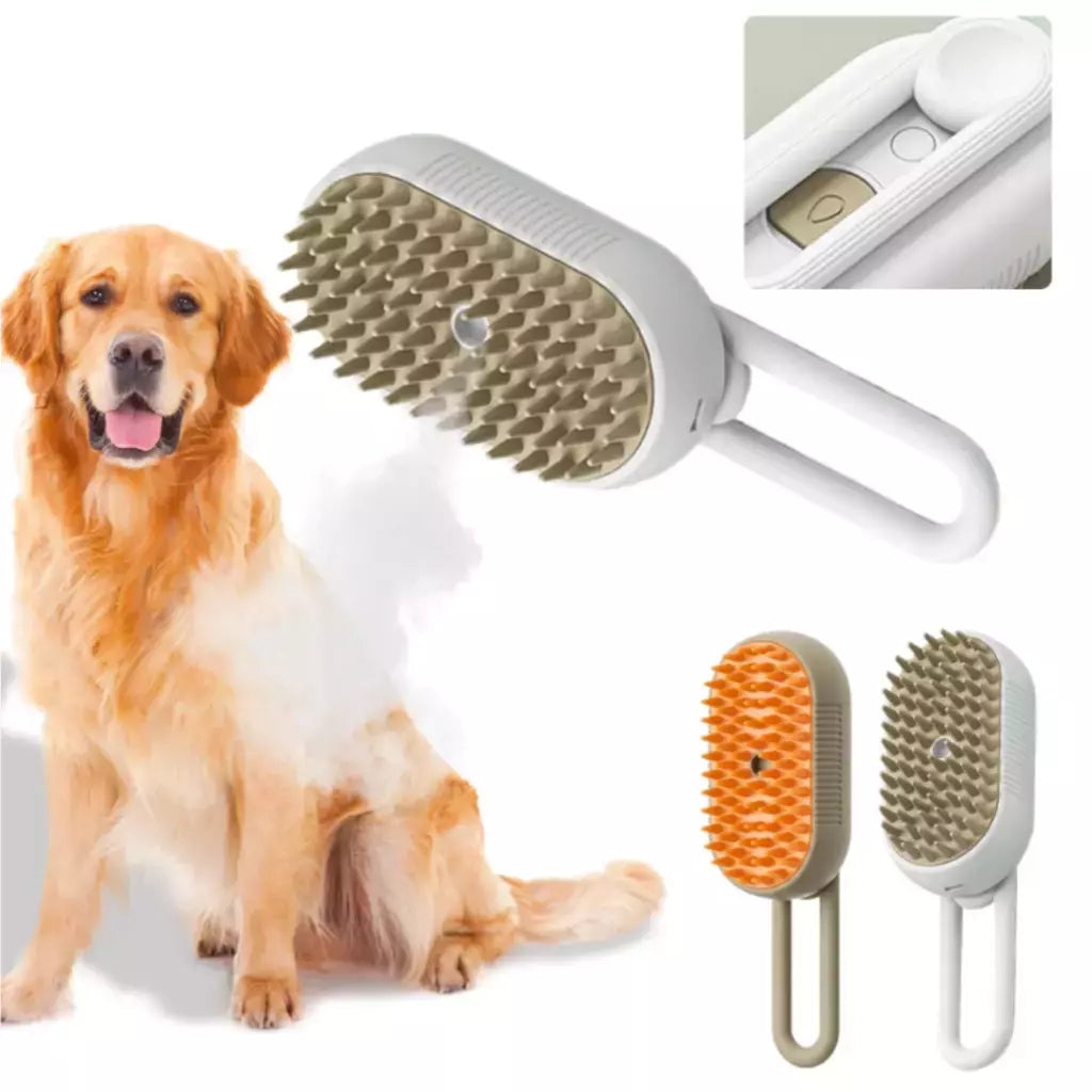 Cepillo Vapor Mascota Expandible ¡PAGA 1, LLEVA 2 + UN EBOOCK DE CUIDADO DEL PELAJE DE TU MASCOTA! 🐇🐶😺🪥