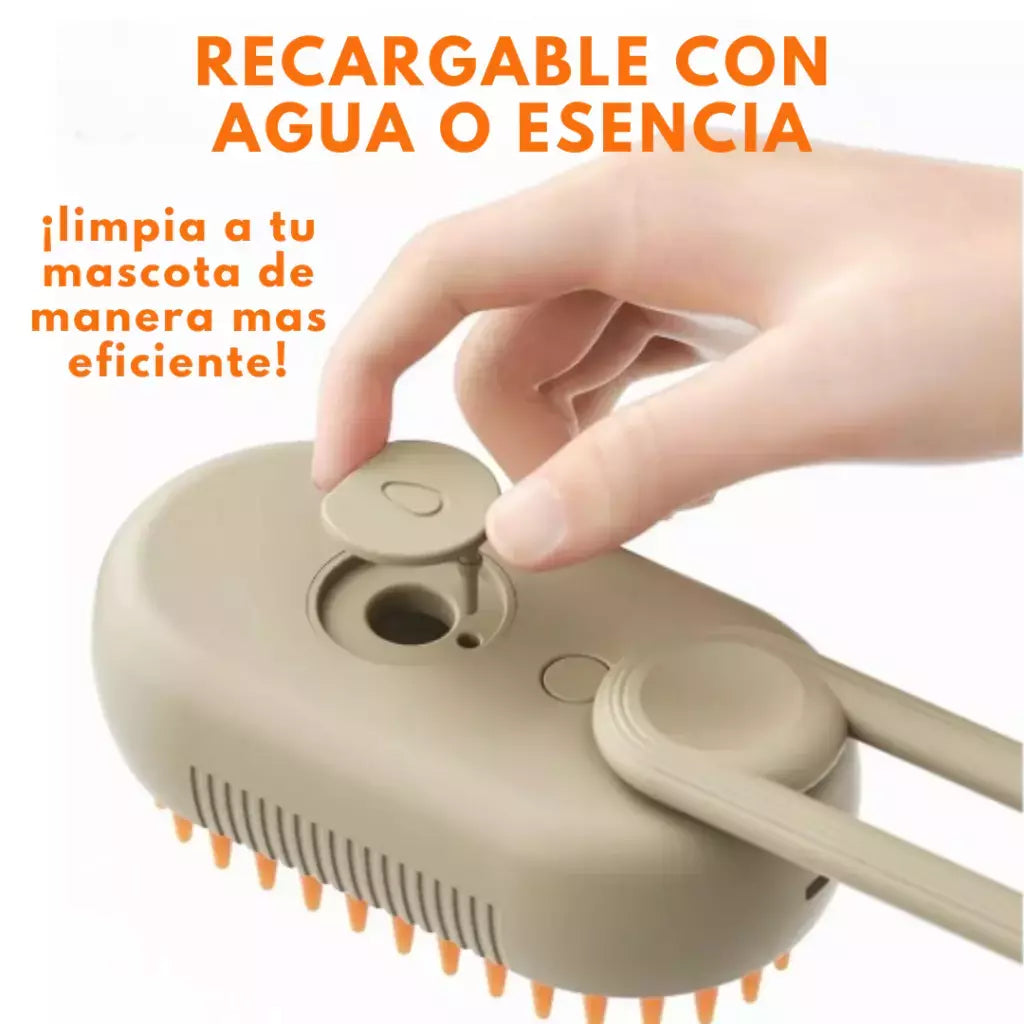Cepillo Vapor Mascota Expandible ¡PAGA 1, LLEVA 2 + UN EBOOCK DE CUIDADO DEL PELAJE DE TU MASCOTA! 🐇🐶😺🪥