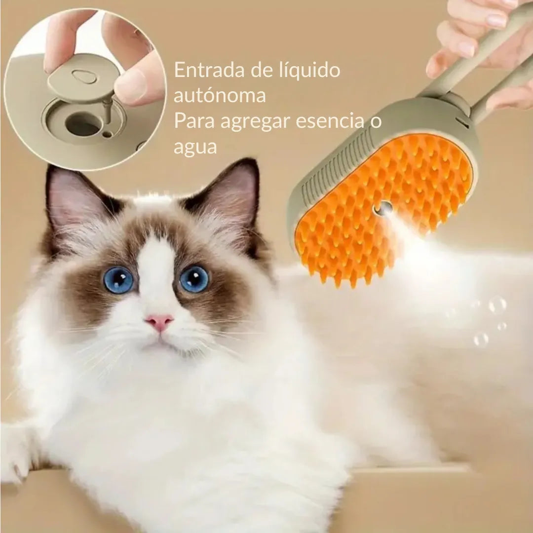 Cepillo Vapor Mascota Expandible ¡PAGA 1, LLEVA 2 + UN EBOOCK DE CUIDADO DEL PELAJE DE TU MASCOTA! 🐇🐶😺🪥