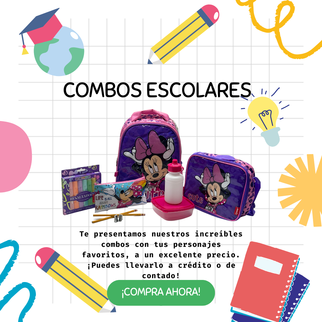 Kit Bolso, Cartuchera y Lonchera Escolar Personajes De Barbie Niña- Todo Lo Necesario Para el Regreso A Clases