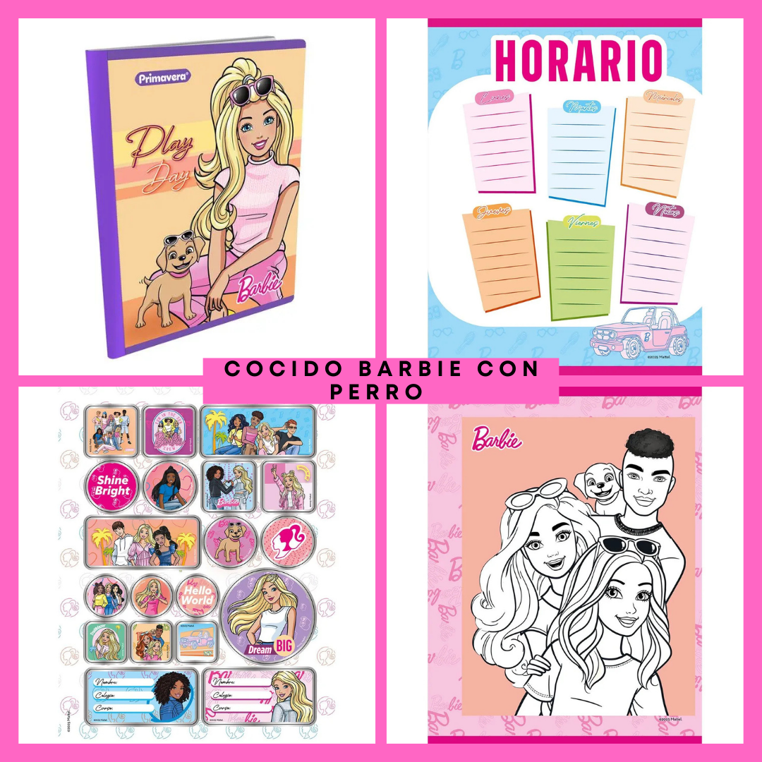 🩷Cuadernos Cocidos Rayados 100 Hojas Marca Primavera De la Barbie 🩷