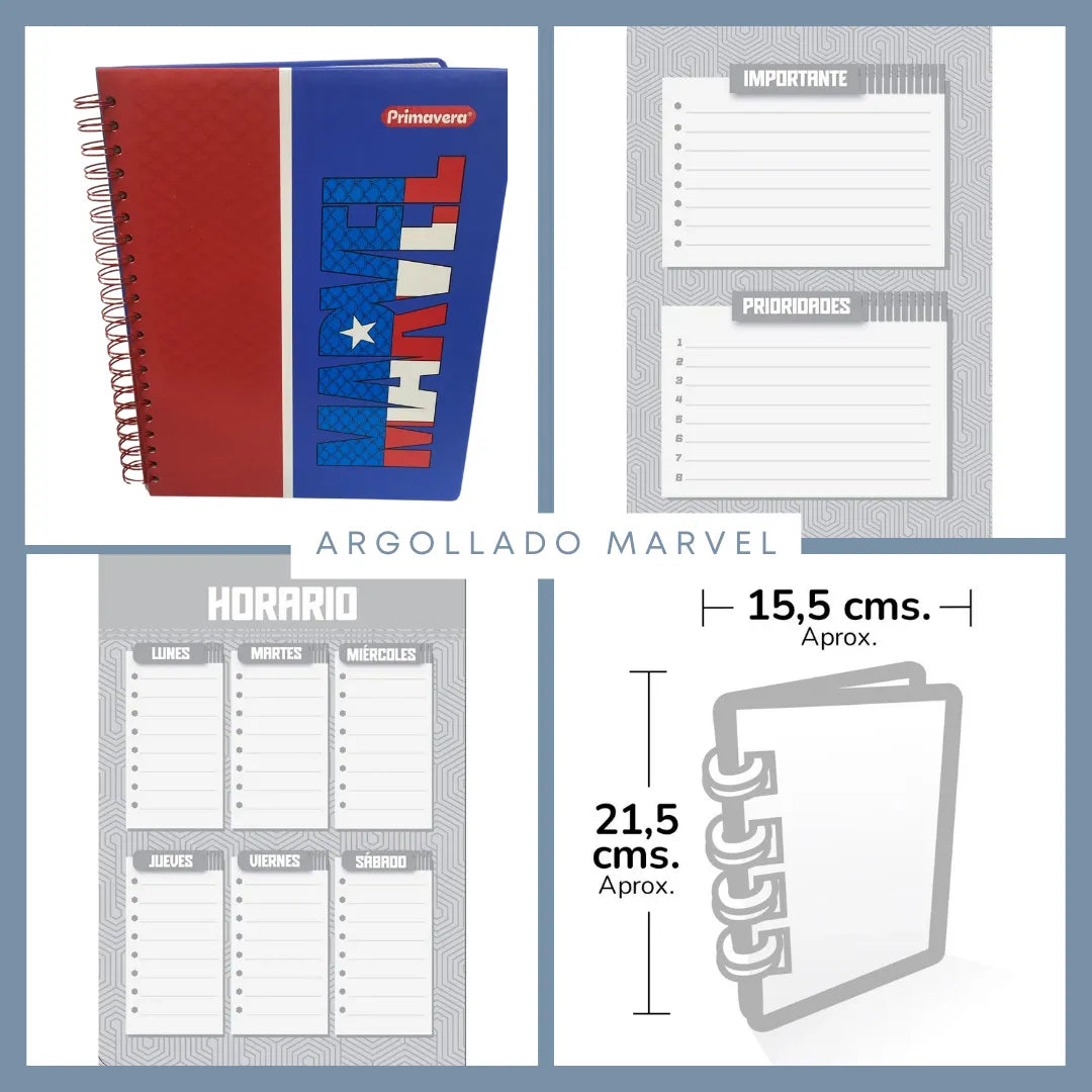 🏁 Cuadernos Argollados 5 materias Hombre 🏁