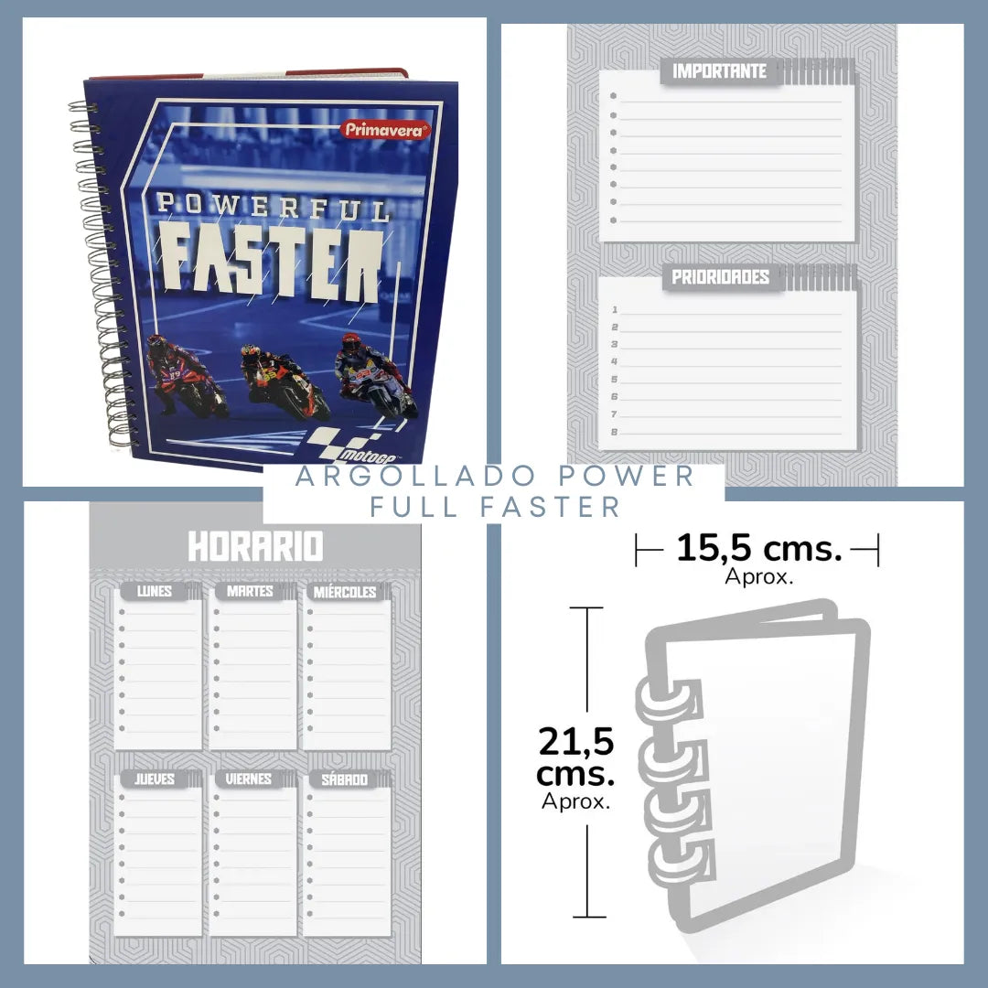 🏁 Cuadernos Argollados 5 materias Hombre 🏁