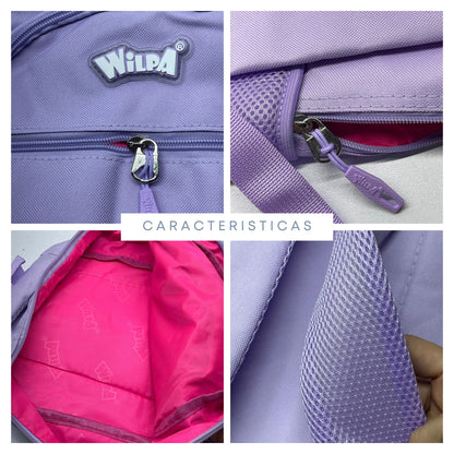 Combo Morral Wilpa + Lonchera Termica + esferos + resaltadores y cuaderno 7 Materias, Mayor capacidad Con Un Estilo Único