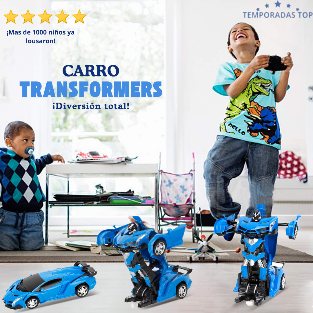 🤖🏁 💙 Powerful Carro-Robot De Control Remoto Transformable Azul 💙 🤖🏁