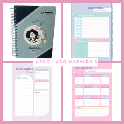 🩶🤍 Cuadernos Argollados 7 materias 🩶🤍