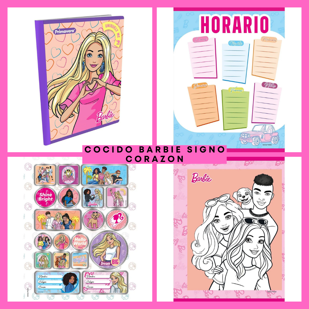 🩷Cuadernos Cocidos Rayados 100 Hojas Marca Primavera De la Barbie 🩷