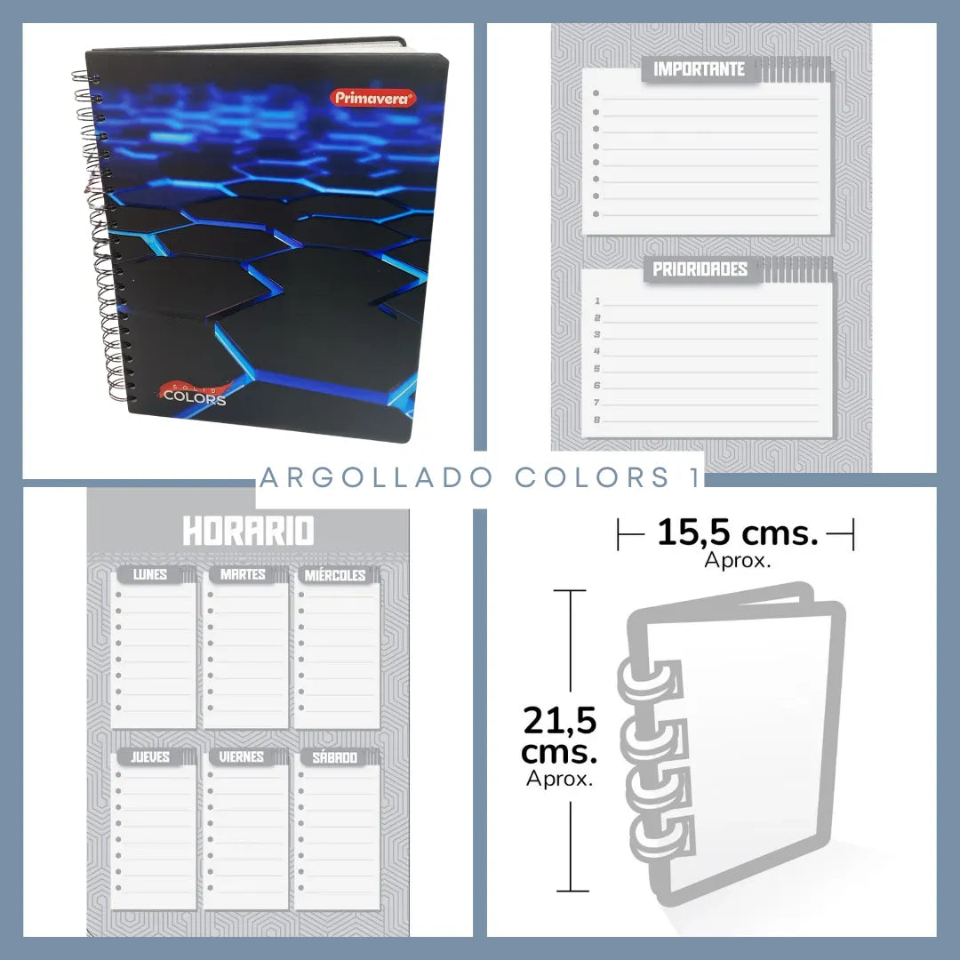 🏁 Cuadernos Argollados 5 materias Hombre 🏁