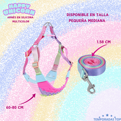 Happy Unicorn 🦄 Arnes De Silicona Protección Total 🌈 + Obsequio Pañoleta Navideña 🎄