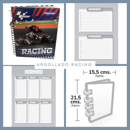 🏁 Cuadernos Argollados 5 materias Hombre 🏁