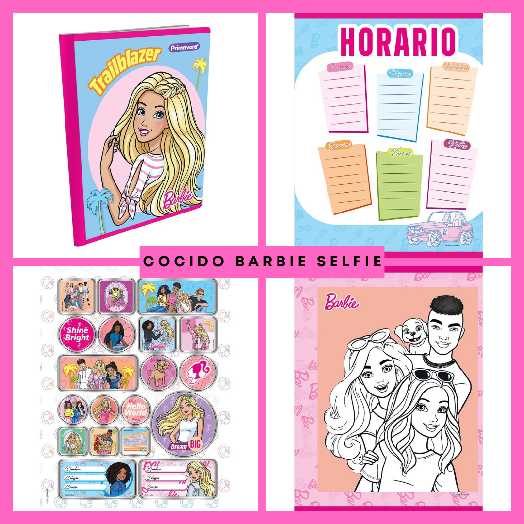 🩷Cuadernos Cocidos Rayados 100 Hojas Marca Primavera De la Barbie 🩷