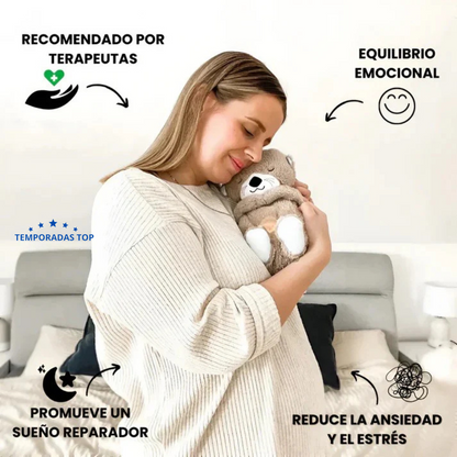 🤍Cuddler La Nutria- Tu Mejor Compañera Nocturna Antiestres + Obsequio E-Book Consejos Para Un Mejor Hábito De Sueño