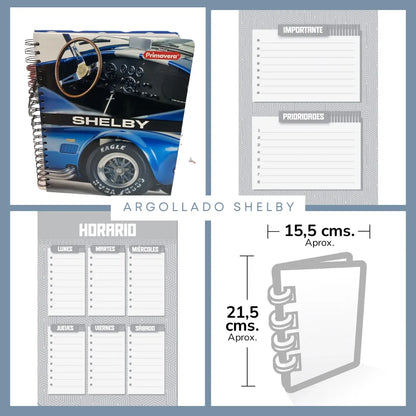 🏁 Cuadernos Argollados 5 materias Hombre 🏁