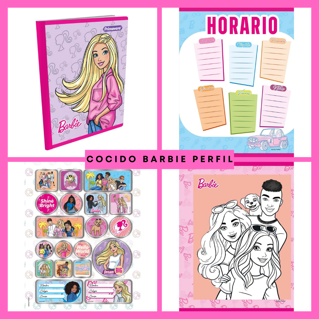 🩷Cuadernos Cocidos Rayados 100 Hojas Marca Primavera De la Barbie 🩷