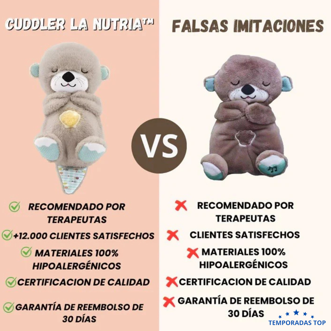 🤍Cuddler La Nutria- Tu Mejor Compañera Nocturna Antiestres + Obsequio E-Book Consejos Para Un Mejor Hábito De Sueño