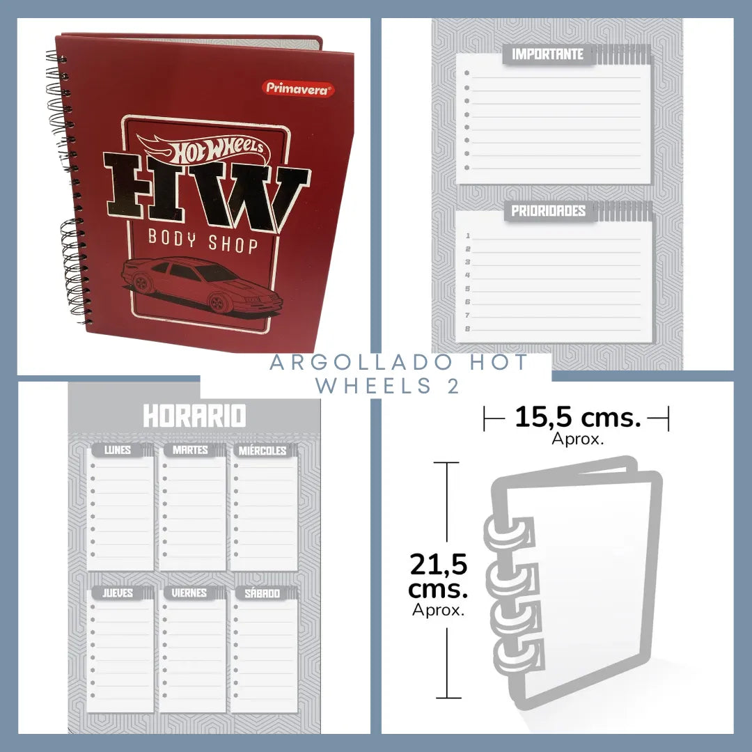 🏁 Cuadernos Argollados 5 materias Hombre 🏁