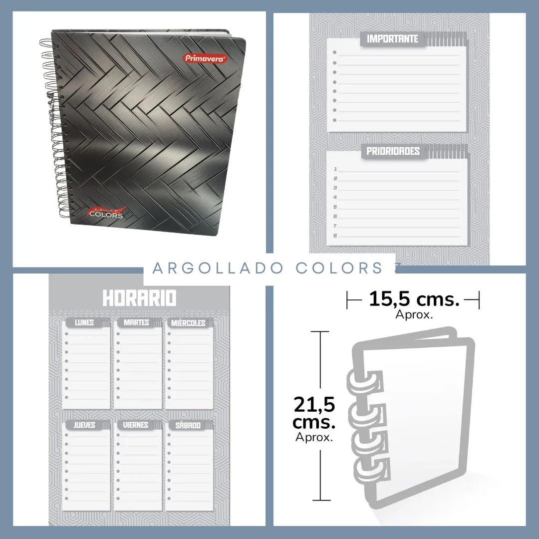 🏁 Cuadernos Argollados 5 materias Hombre 🏁