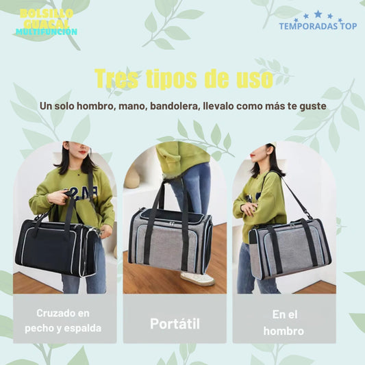 🎒 Bolso Guacal Multifuncional- Comodidad Total 🎒 + Obsequio Pañoleta Navideña 🎄