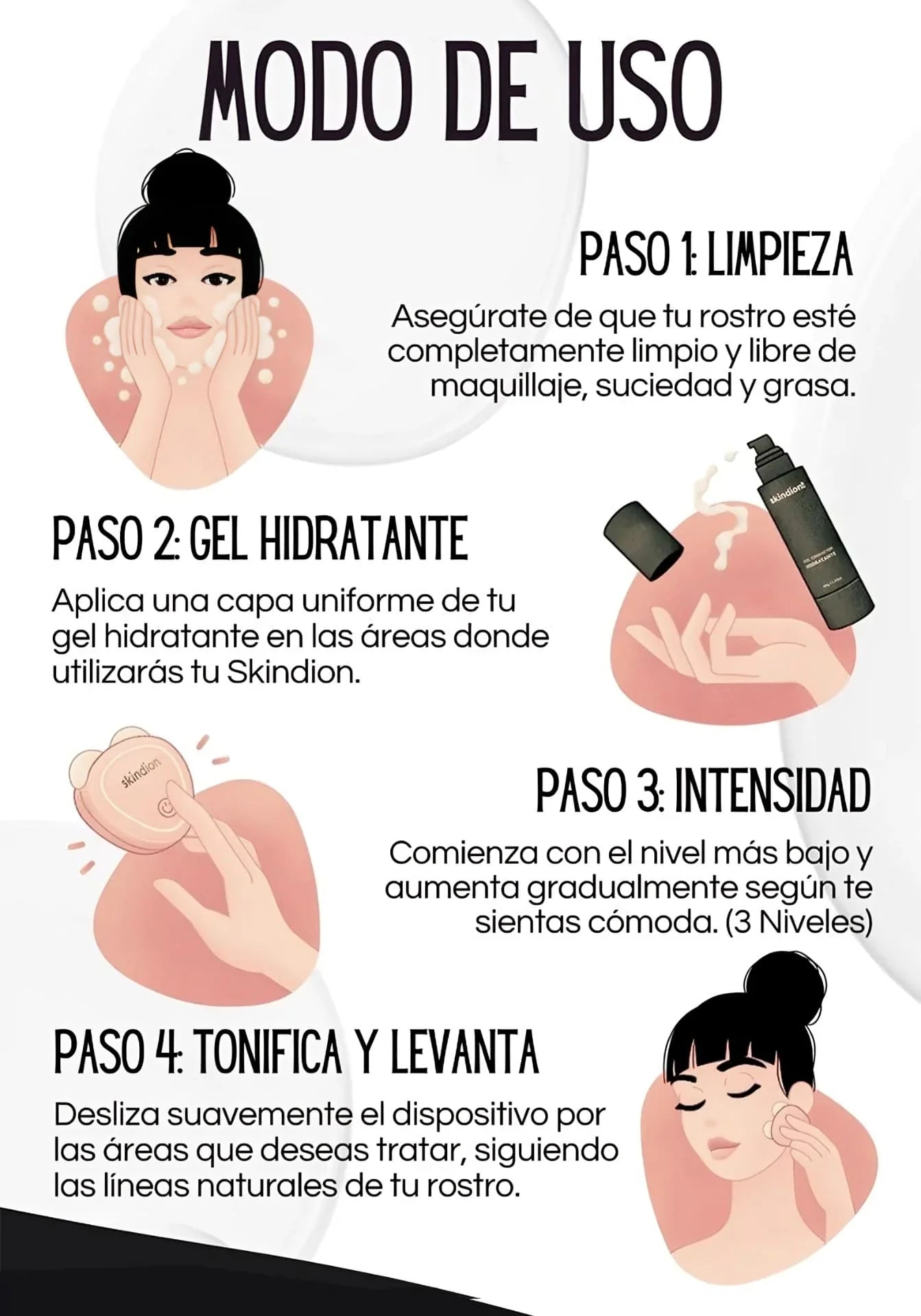 💆‍♀️ Masajeador Facial Microcorriente - Rostro Perfilado Al instante 💆‍♀️