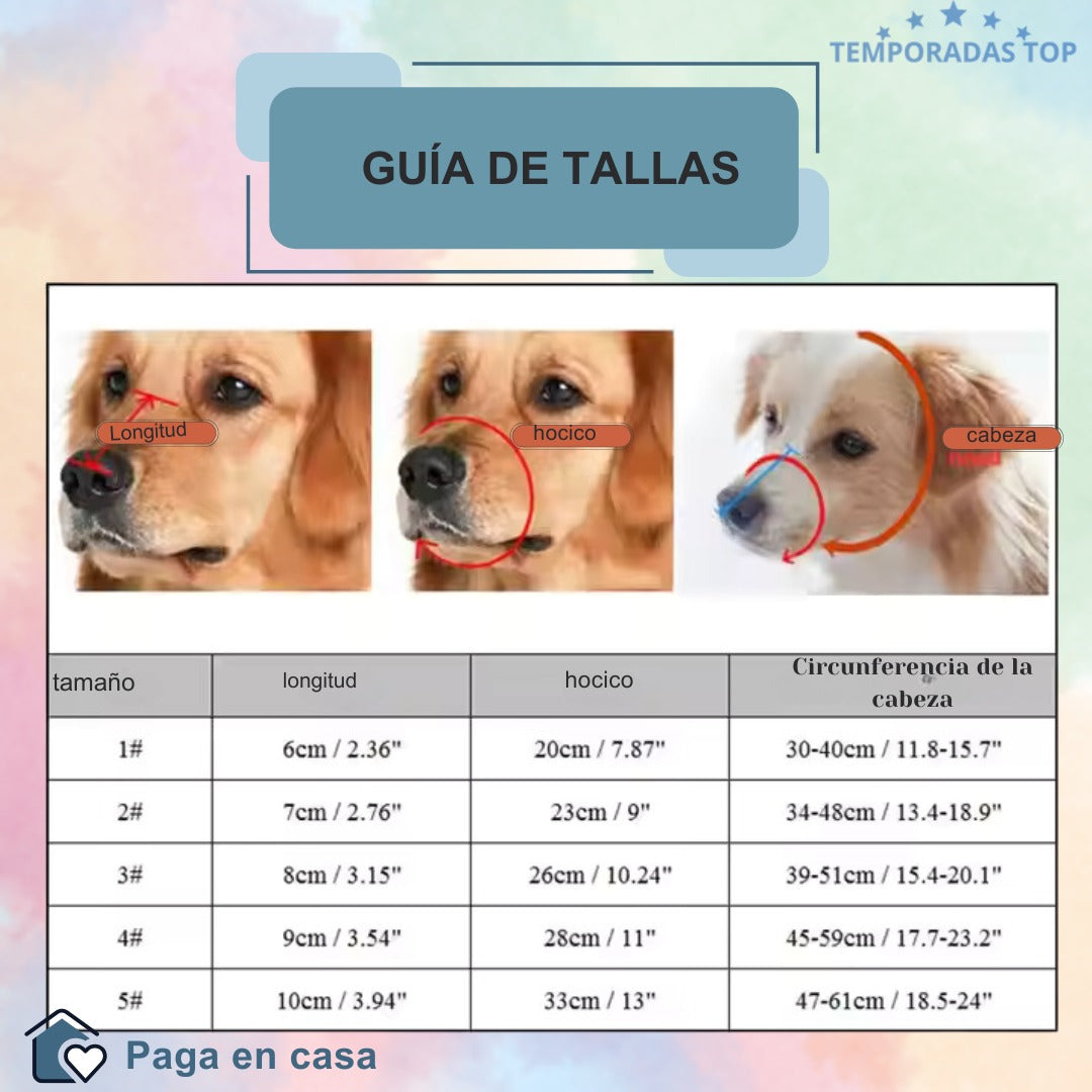 🐶Ergo Plus- Bozal Para Mascota + Obsequio Pañoleta Navideña🎄